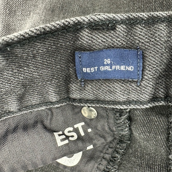 Gap for Good Mid Rise Best Girlfriend Jeans Black Dark Wash Size 26 Women’s - Picture 10 of 14